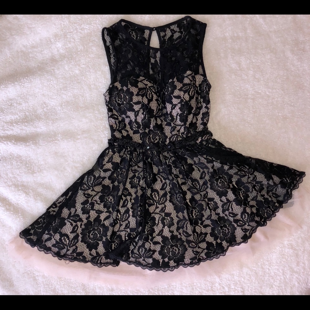 Black lace dress